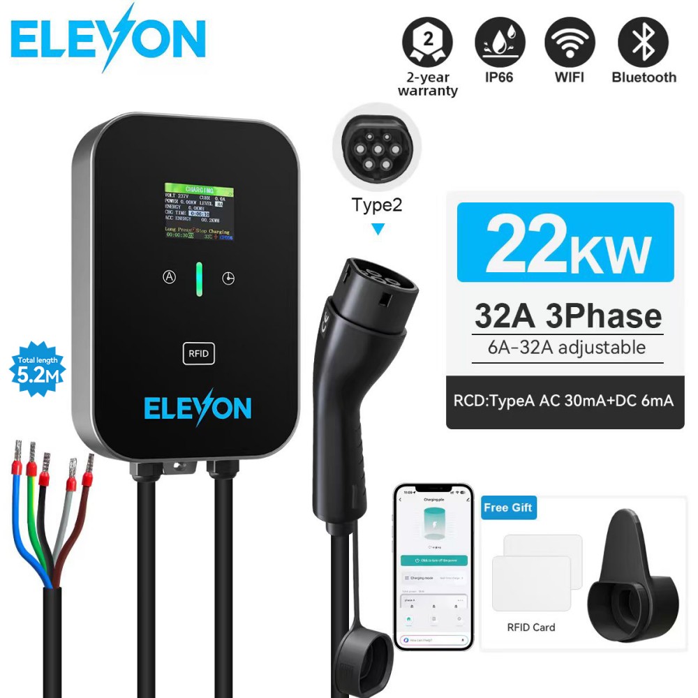 Ev Charger Type 2 22Kw 32A 3 Phase - Stacja ładowania ELEVON EV 22KW Typ