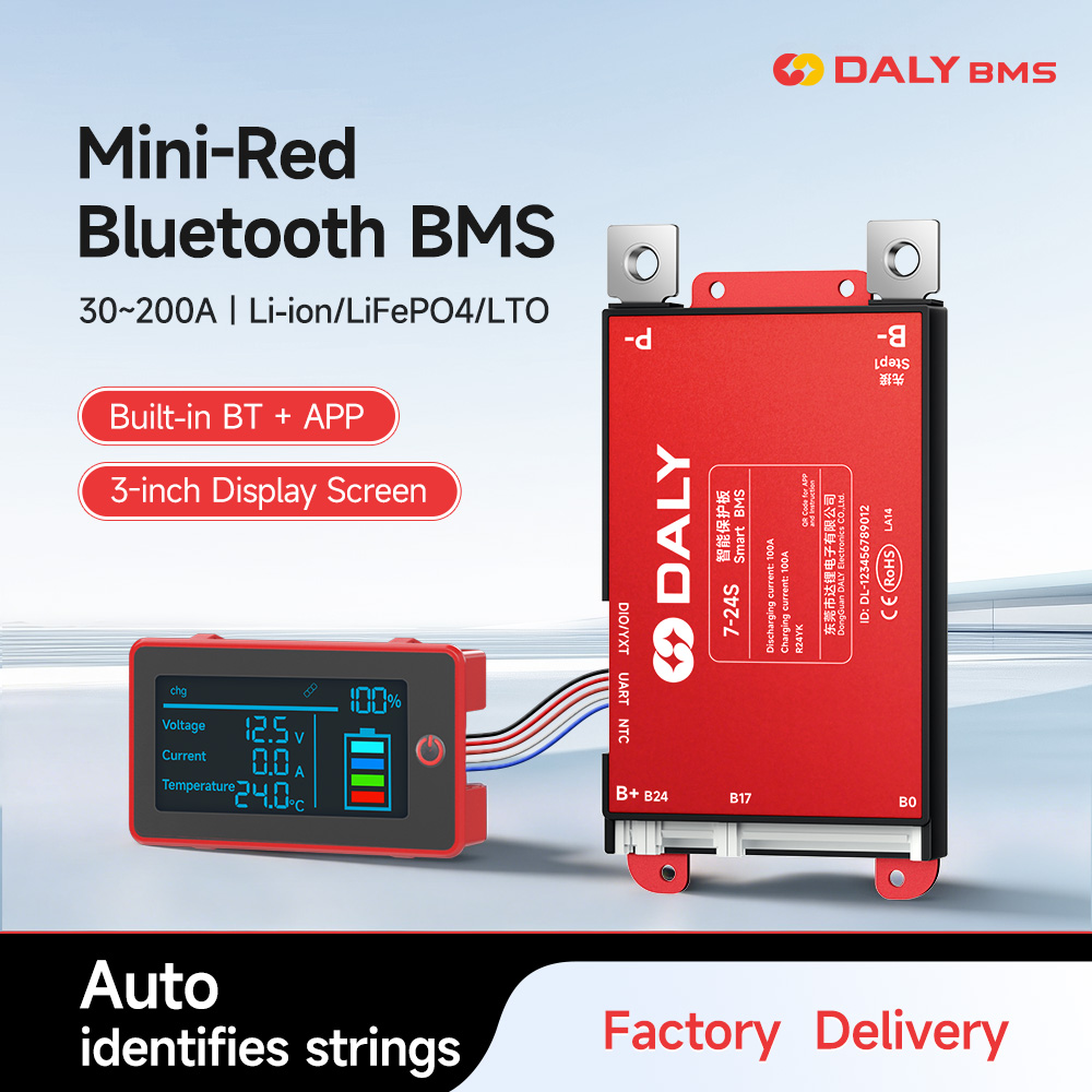 Smart Bms 24S 200A Bluetooth Lifepo4 - Daly Smart 3-calowy LCD BMS 30A