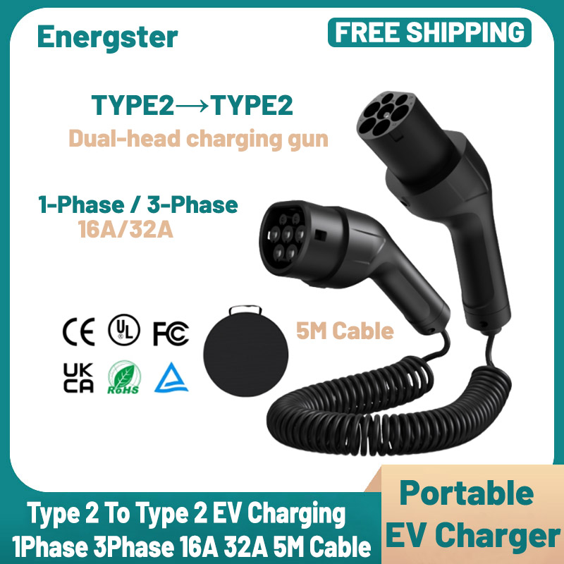 Przenośna ładowarka EV Typ 2 d – Ev Charger Type 2 22Kw 32A 3 Phase recenzja i cena